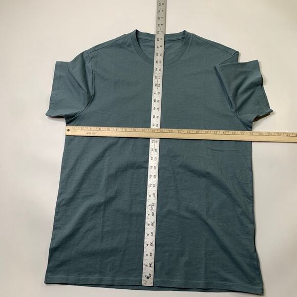 Everlane Shirt Mens L Large Slate Organic Cotton Short Sleeve V Neck Crew Tee - Picture 3 of 8